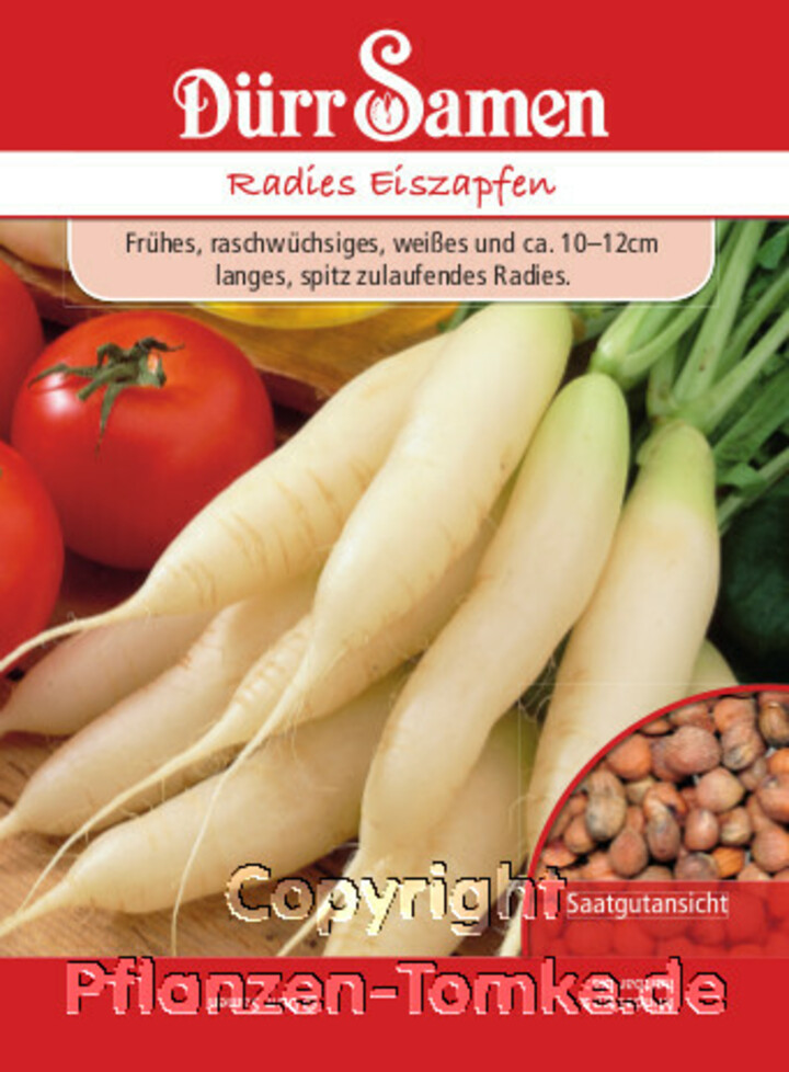 Radies Eiszapfen, Raphanus sativus, Samen, Dürr, Samentüte,Radies Eiszapfen, Raphanus sativus, Samen